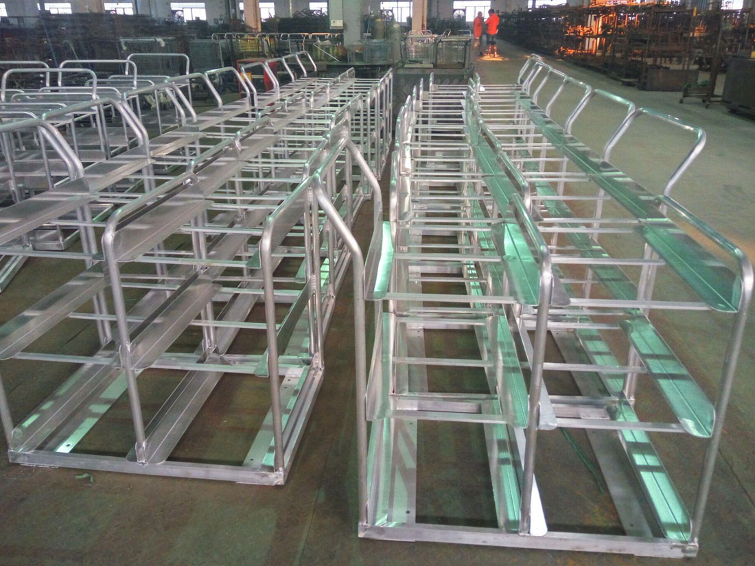aluminum material handling carts